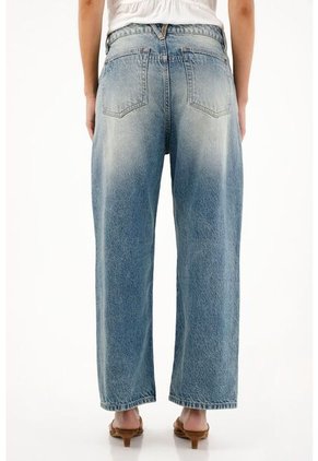 Tennis Jean Recto En 100% Algodón Azul Para Mujer