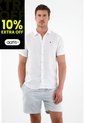 Tennis Camisa Blanca En Lino Para Hombre de Tennis