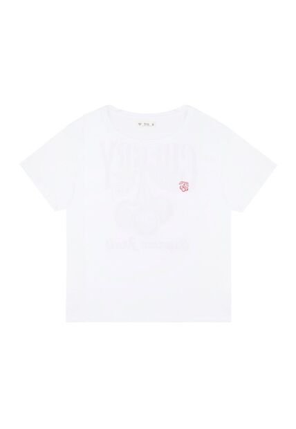 Tennis Camiseta Estampada De Manga Corta Blanca Para Mujer