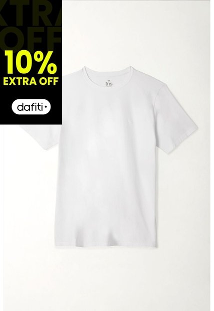 Tennis Camiseta Cuello Redondo Blanca Para Hombre
