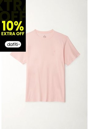 Camiseta Rosada Manga Corta Para Hombre