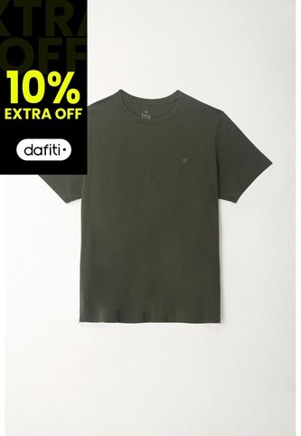 Camiseta Manga Corta Verde Para Hombre Tennis