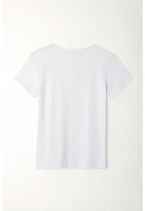 Tennis Camiseta Blanca Cuello V Para Mujer