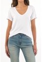 Tennis Camiseta Blanca Cuello V Para Mujer de Tennis