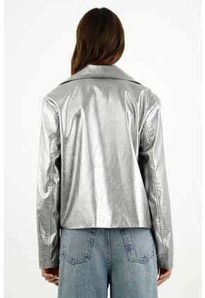 Tennis Chaqueta Tipo Blazer Metálica Para Mujer
