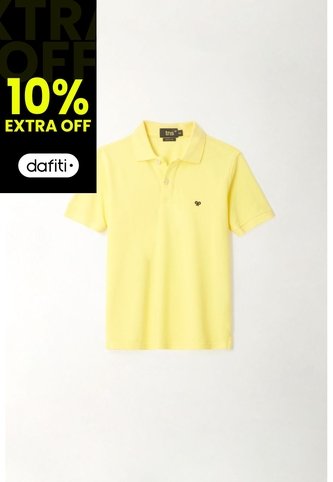 Polo Amarilla Con Raqueta Bordada Para Niño Tennis