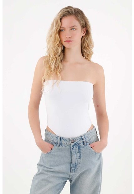 Tennis Body Strapless Blanco Para Mujer
