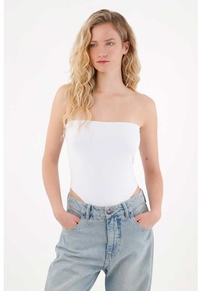 Tennis Body Strapless Blanco Para Mujer