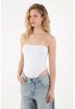 Tennis Body Strapless Blanco Para Mujer de Tennis