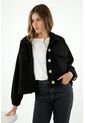 Chaqueta De Mujer, Silueta Oversized Afelpada, Color Negro de Tennis
