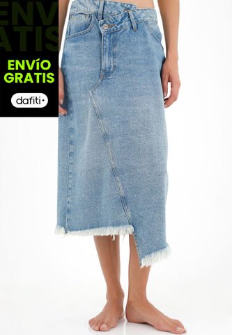 Tennis Falda Midi Azul Para Mujer Tennis