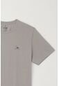 Tennis Camiseta Básica Manga Corta Gris Con Detalle Frontal Para Hombre de Tennis