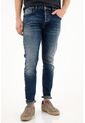 Tennis Jean Súper Skinny Tiro Medio Azul Para Hombre de Tennis