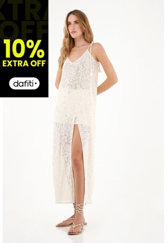Kimono Crudo Con Transparencia Para Mujer Tennis
