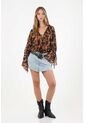 Tennis Camisa Animal Print Con Leve Transparencia Para Mujer de Tennis