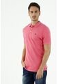 Camiseta Polo Rosada Con Bordado Para Hombre de Tennis