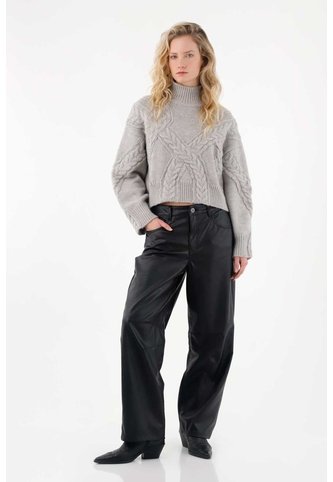 Tennis Buzo Con Tejido Trenzado Gris Para Mujer Tennis