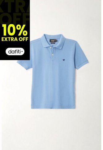 Polo Cuello Tejido Azul Para Niño Tennis