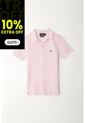 Polo Cuello Tejido Rosada Para Niño Tennis