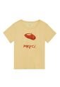 Tennis Camiseta Amarilla Manga Corta Para Mujer de Tennis