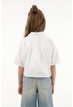 Camisa Con Diseño A Cuadros Crudo Para Niña