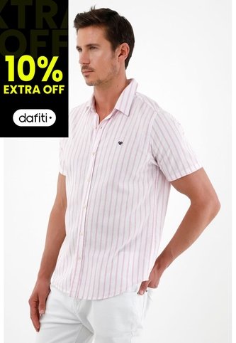 Tennis Camisa Rosada Manga Corta Para Hombre Tennis