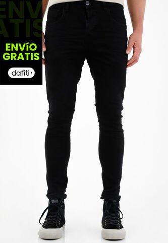 Tennis Jean Negro Super Skinny Para Hombre Tennis