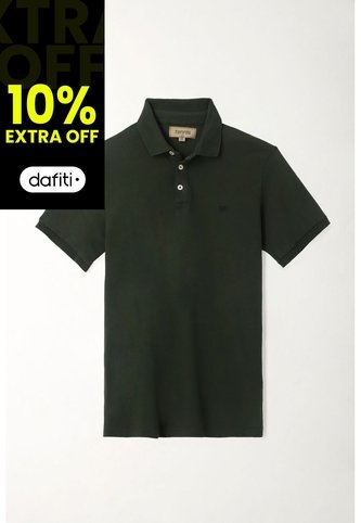 Tennis Polo Verde Cuello Tejido Para Hombre Tennis