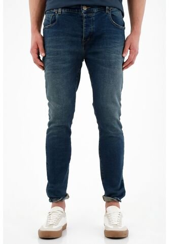 Tennis Jean Skinny Azul Tono Oscuro Para Hombre Tennis