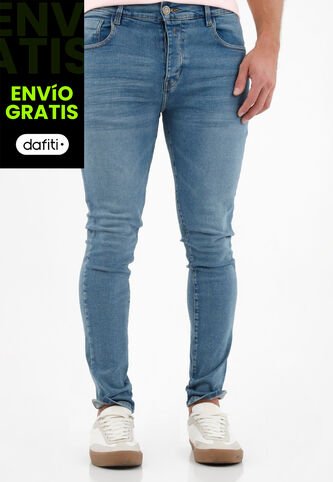 Tennis Jean Super Skinny Azul Para Hombre Tennis