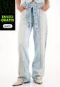Tennis Jean Wide Leg Con Detalle De Malla Y Brillo Para Mujer de Tennis