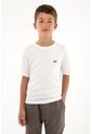 Camiseta Blanca De Manga Corta Para Niño de Tennis