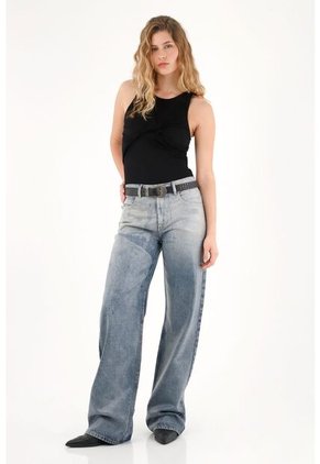 Tennis Camiseta Negra Con Detalle Entorchado Para Mujer