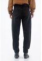 Tennis Jean Para Mujer En Denim Negro Fit Holgado Con Lavado Sólido de Tennis