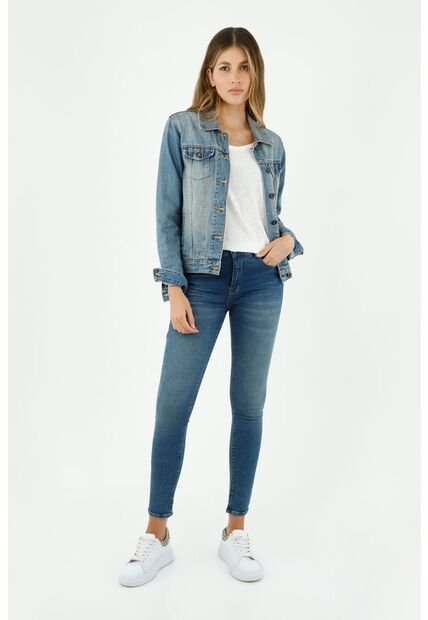 Jean Para Mujer Tennis, Jeans Super Slim Plano Cintura Con Pretina