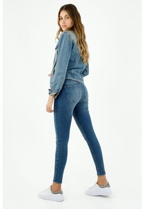 Jean Para Mujer Tennis, Jeans Super Slim Plano Cintura Con Pretina