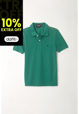 Polo Cuello Tejido Verde Para Niño Tennis