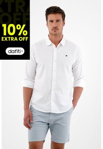 Tennis Camisa Blanca Manga Larga Para Hombre Tennis