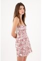 Tennis Vestido Mini Strapless Con Falda Cruzada Con Amarre En Terracota Para Mujer de Tennis