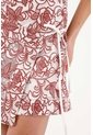 Tennis Vestido Mini Strapless Con Falda Cruzada Con Amarre En Terracota Para Mujer de Tennis