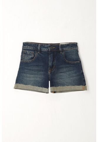 Tennis Bermuda Azul Con Arrugas 3D Para Mujer Tennis