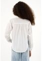 Camisa Clásica Con Ojalillo Blanca Para Niña de Tennis