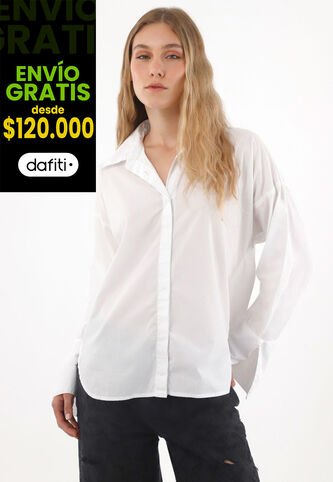 Tennis Camisa Manga Larga Oversized Blanca Para Mujer Tennis