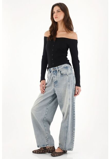 Tennis Camiseta Cuello Bandeja Negra Para Mujer