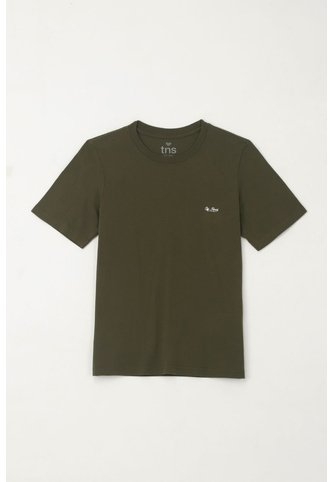 Camiseta Básica Con Estampado Verde Para Niño Tennis