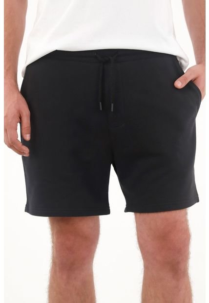 Bermuda En Tejido De Punto Negra Para Hombre
