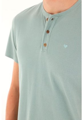 Tennis Camiseta Verde Manga Corta Para Hombre