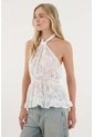 Tennis Camisa En Tela Chifón Halter Crudo Para Mujer de Tennis