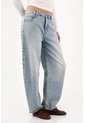 Tennis Jean Baggy Con Pierna Extra Amplia En Algodón Azul Claro Para Mujer de Tennis