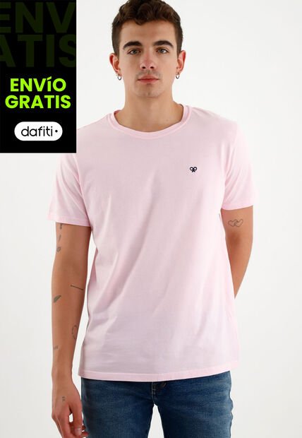 Camiseta Rosada Manga Corta Para Hombre Tshirt Para Hombre Tennis, Fondo Entero ROSADO XS